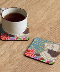 Market Lady 7 Cork-back coaster by Kristianne Buxo