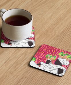 Alternative view of Market Lady 1 Cork-back coaster by Kristianne Buxo