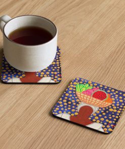 Alternative view of Market Lady 3 Cork-back coaster by Kristianne Buxo