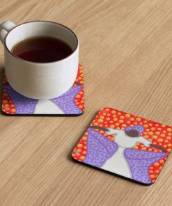 Alternative view of Market Lady 4 Cork-back coaster by Kristianne Buxo