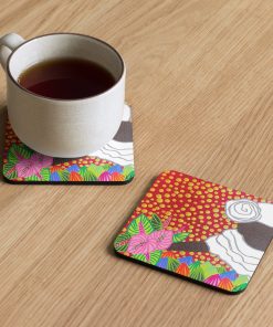 Market Lady 9 Cork-back coaster by Kristianne Buxo