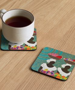 Market Lady 10 Cork-back coaster by Kristianne Buxo
