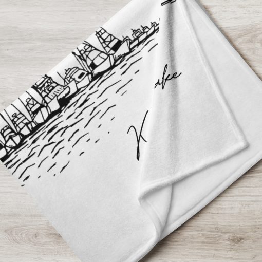Kristel Lake "Raft Up" Throw Blanket White - Image 4