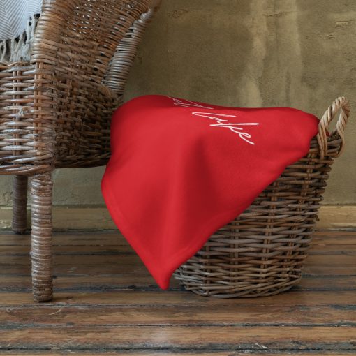 Kristel Lake "Raft Up" Throw Blanket Red