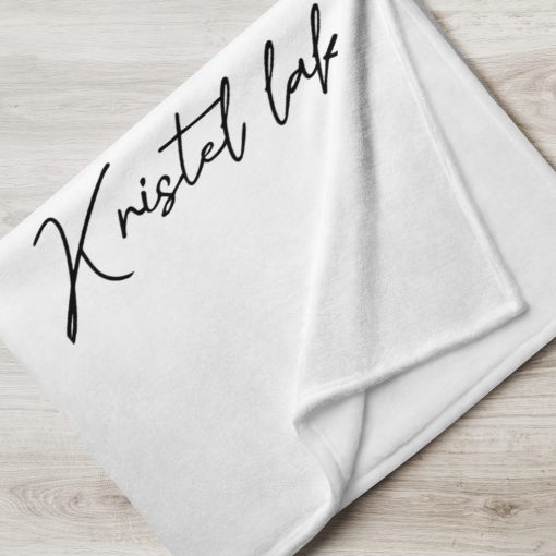 Kristel Lake "Raft Up" Throw Blanket White