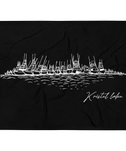 Alternative view of Raft Up by Kristel Lake Throw Blanket Black