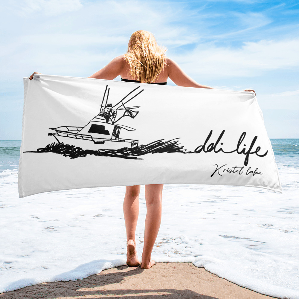DDi Life By Kristel Lake Beach Towel White