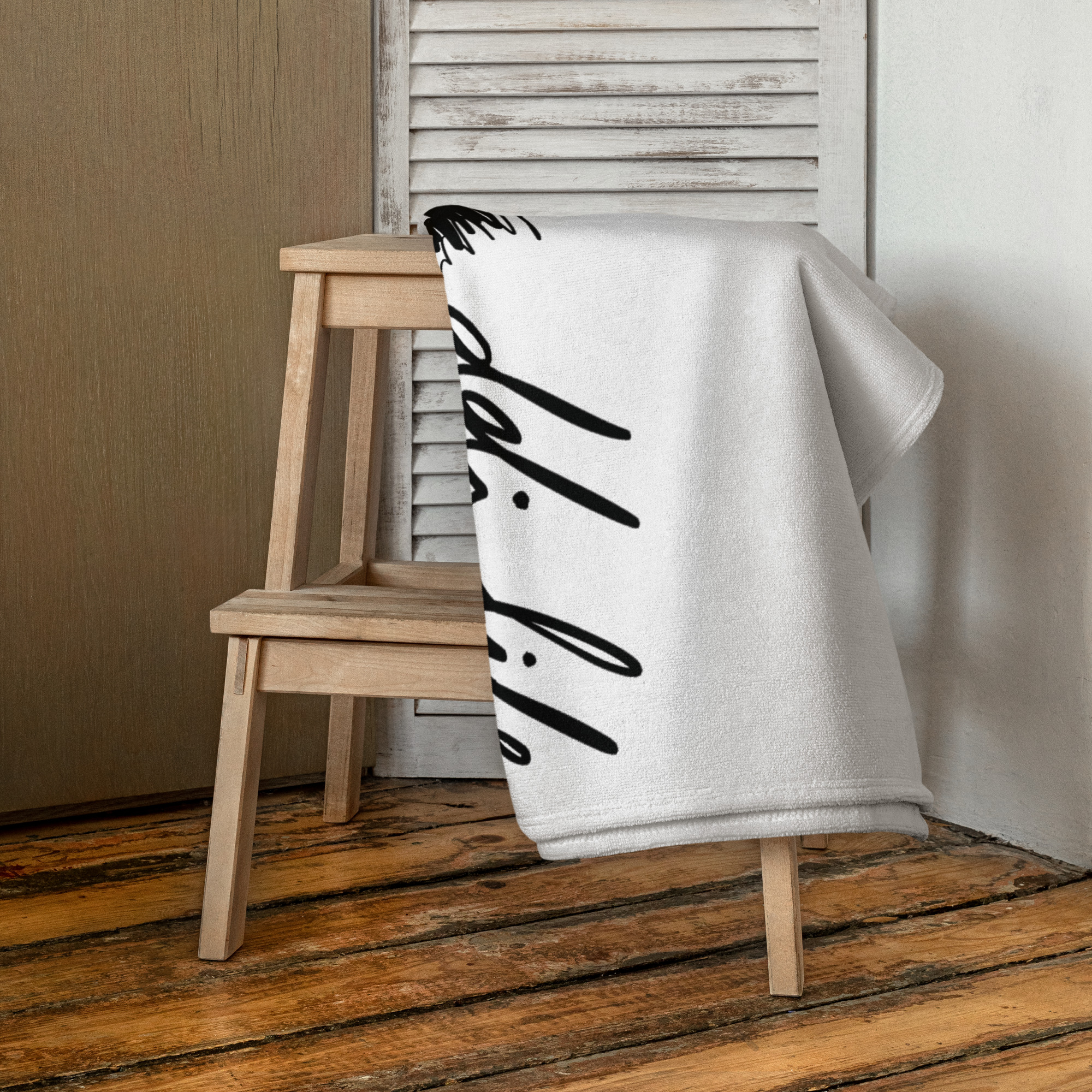 DDi Life By Kristel Lake Beach Towel White - Image 2