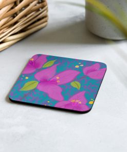 Bougainvillea by Gihan Batihk Cork-back coaster