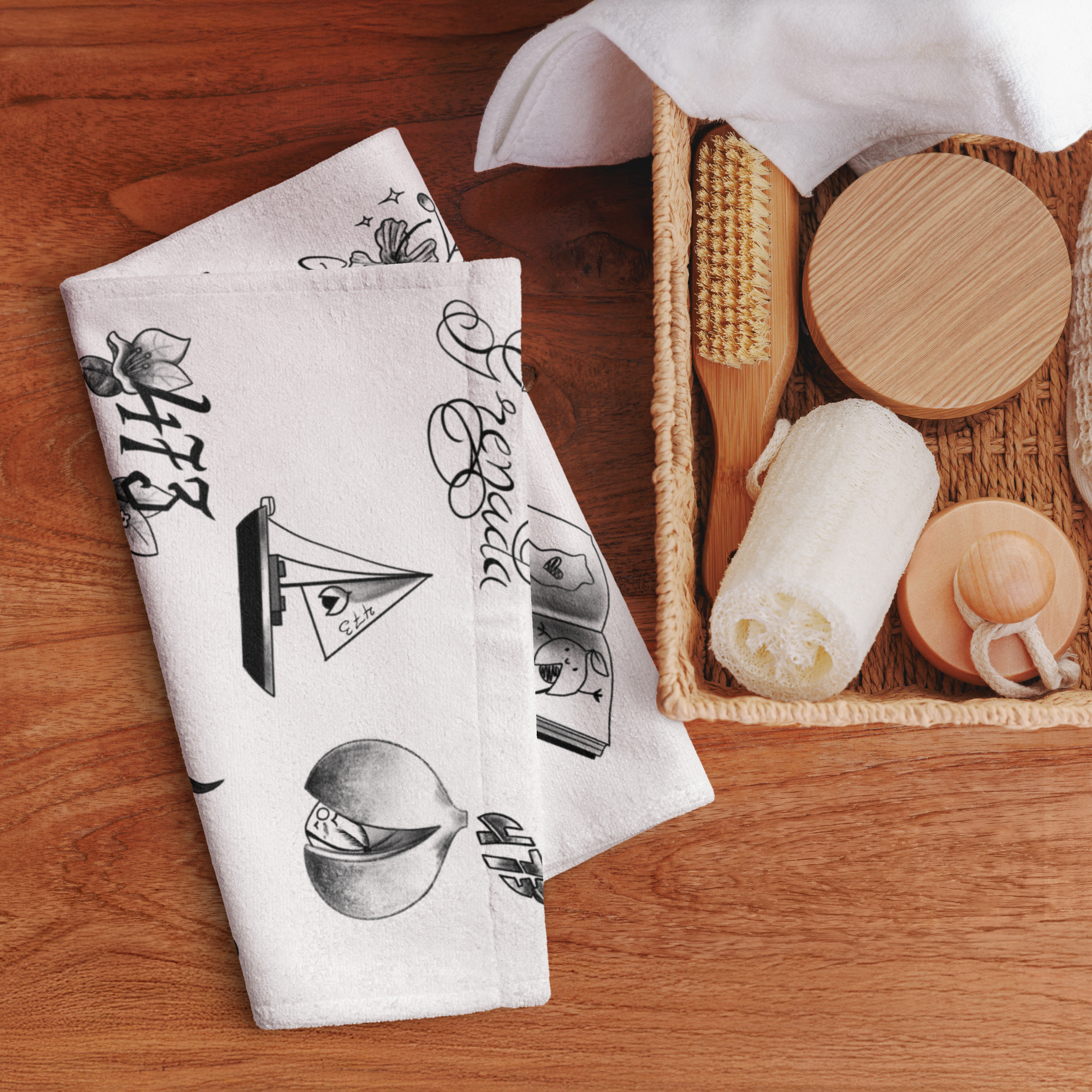 Grenada Flash by Gihan Batihk Hand towel