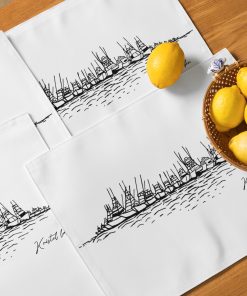 Raft Up by Kristel Lake Placemat Set White