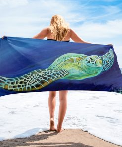 Turtle by Lisa Herrera Beach Towel